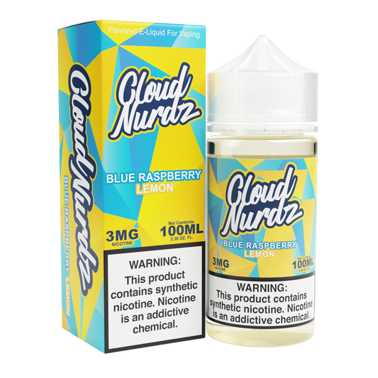 Blue Raspberry Lemon by Cloud Nurdz TFN 100mL with Packaging