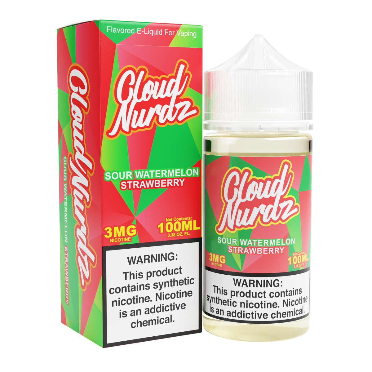 Sour Watermelon Strawberry by Cloud Nurdz TFN 100mL with Packaging