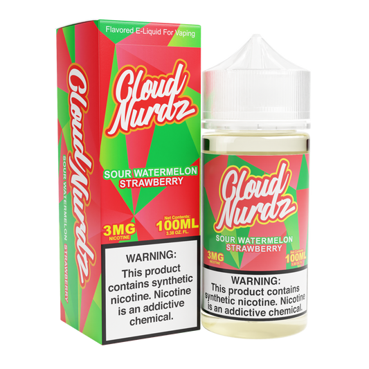 Sour Watermelon Strawberry by Cloud Nurdz TFN 100mL with Packaging