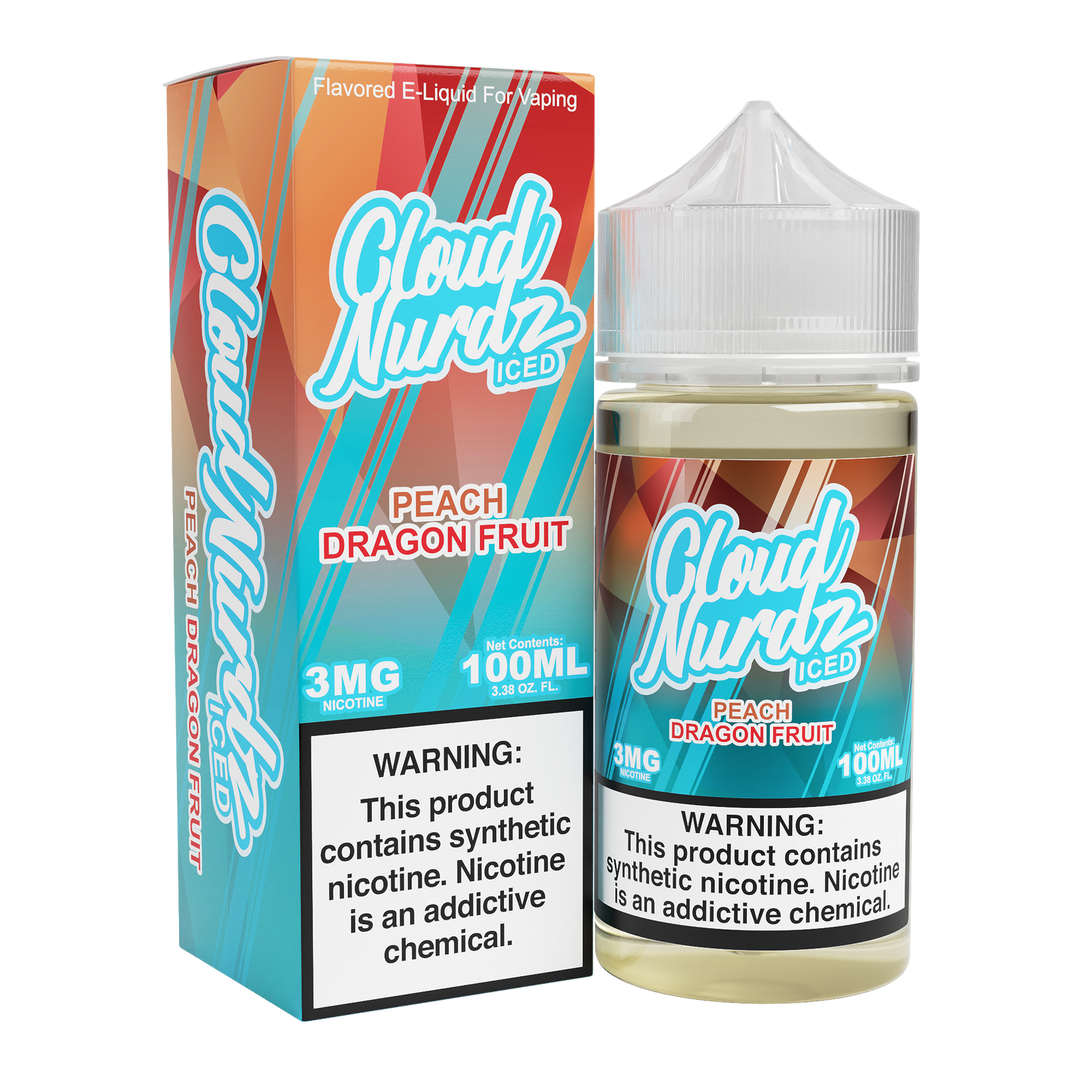 Peach Dragonfruit Iced by Cloud Nurdz TFN 100mL with packaging