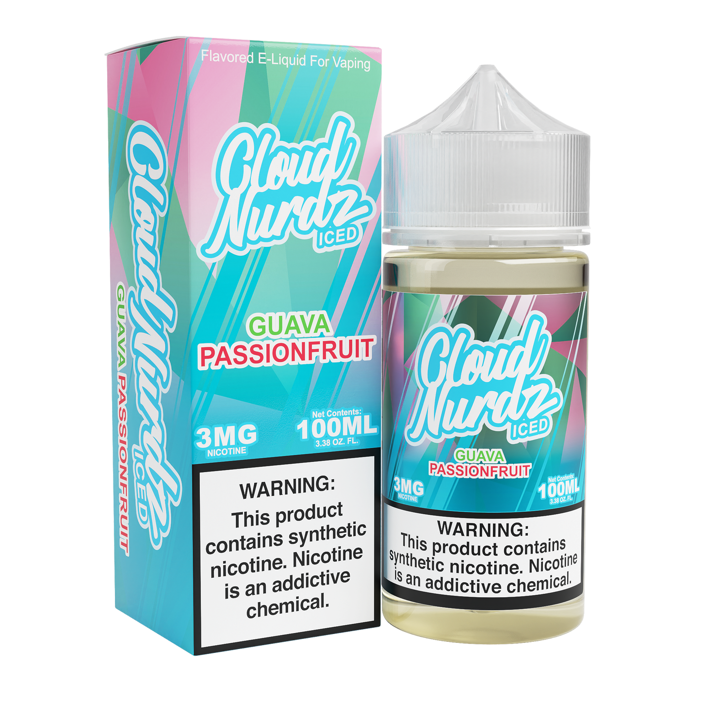 Guava Passionfruit Iced (Pink Guava Iced) by Cloud Nurdz TFN 100mL with packaging