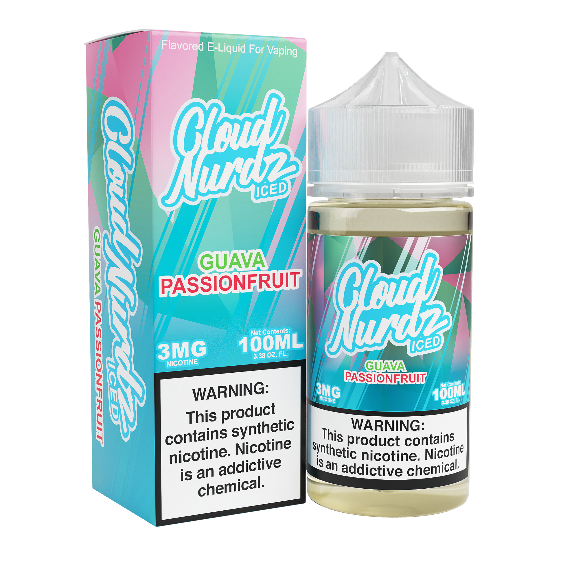 Guava Passionfruit Iced (Pink Guava Iced) by Cloud Nurdz TFN 100mL with packaging