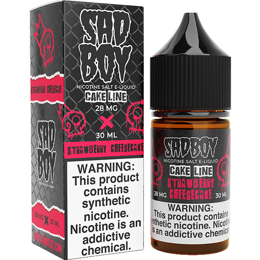 Strawberry Cheesecake | Sadboy Salts | 30ml 28mg bottle with packaging