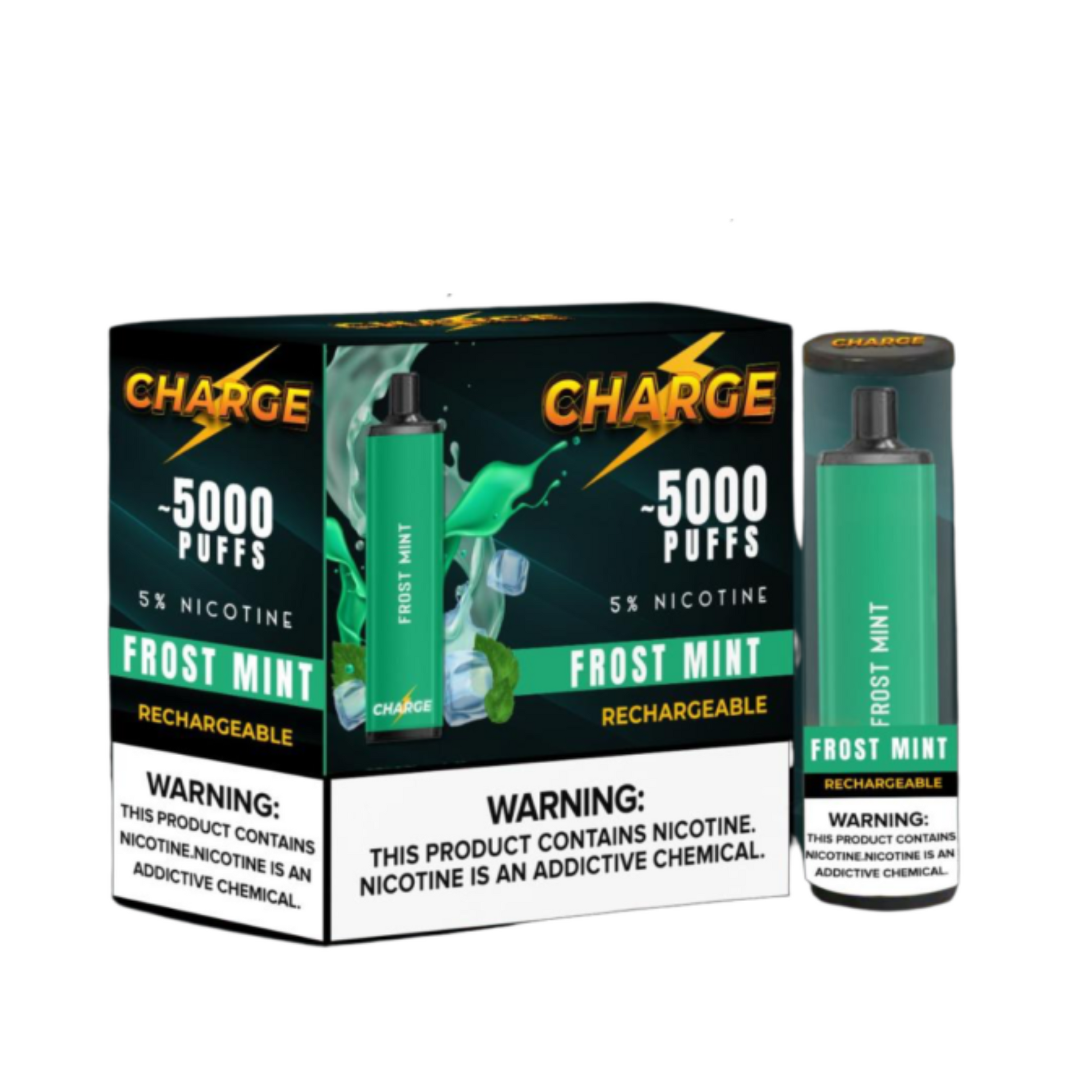 Charge Disposable | 5000 Puffs | 12mL Frost Mint with Packaging