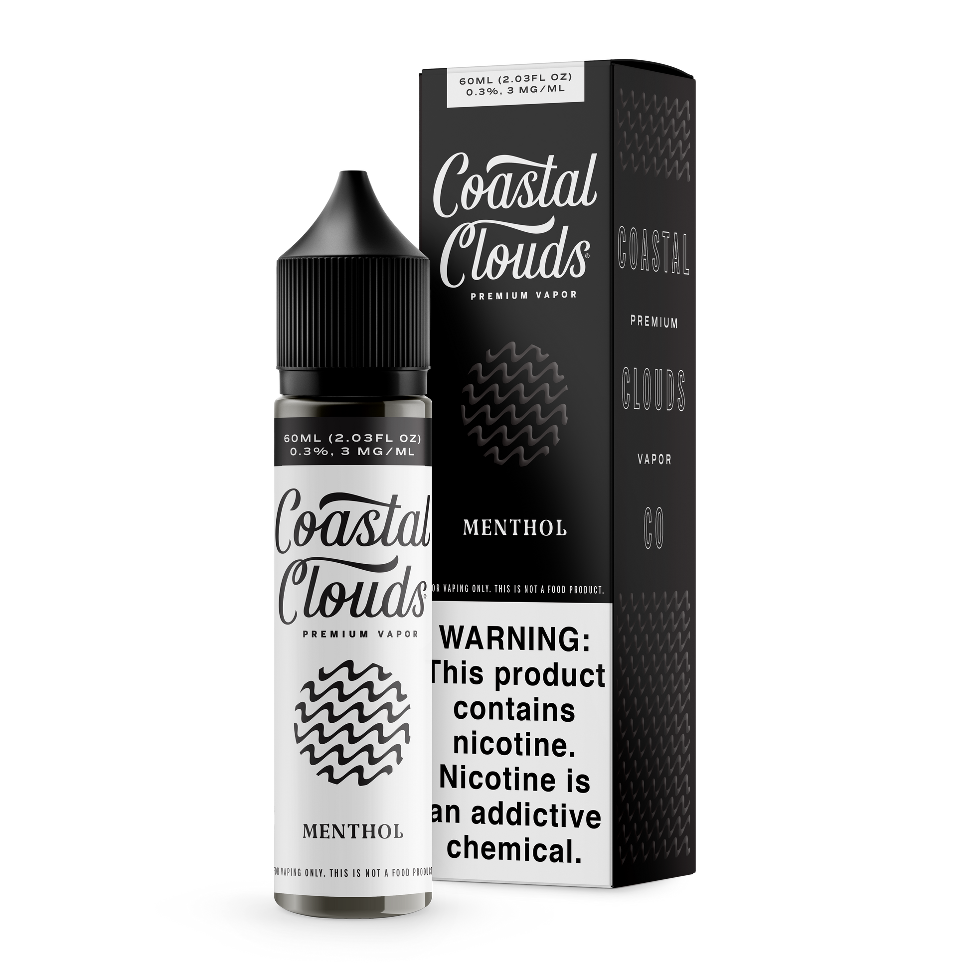 Coastal Clouds - Menthol E-Juice, 60ml with Packaging
