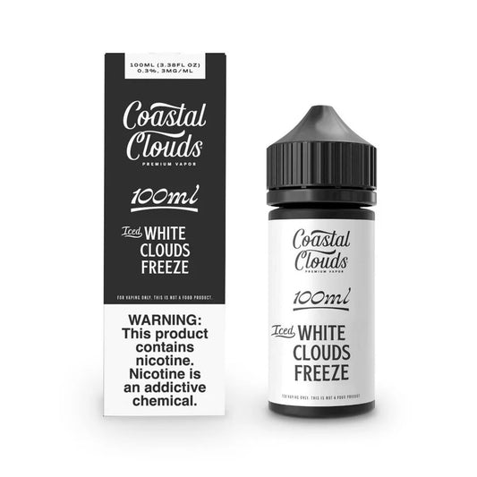 Coastal Clouds - Iced White Clouds Freeze E-Juice, 100mL with Packaging