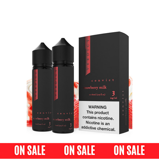 Verdict | Revamped Series | 2x60mL | Convict - Strawberry Cream with packaging | On Sale