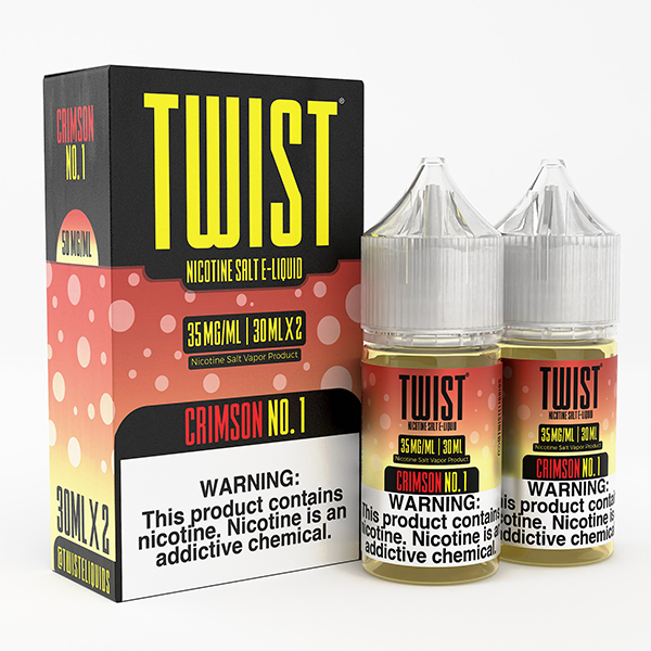 Crimson Crush No.1 by Twist Salts Series 60mL (Salt Nic) • 30mL 2-Pack  With Packaging