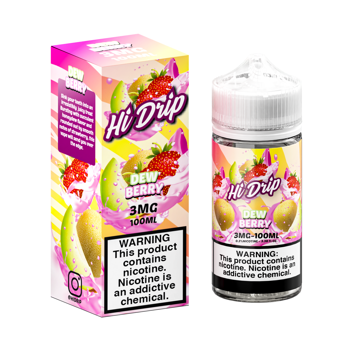 Honeydew Strawberry by Hi Drip E-Liquid 100ml with Packaging