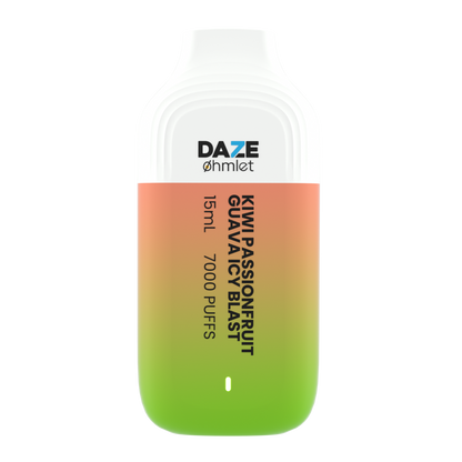 Daze OHMLET Disposable | 7000 Puffs | 15mL | Kiwi Passionfruit Guava Icy Blast	