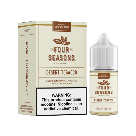 Desert Tobacco by Four Seasons Free Base Series 30ML with Packaging