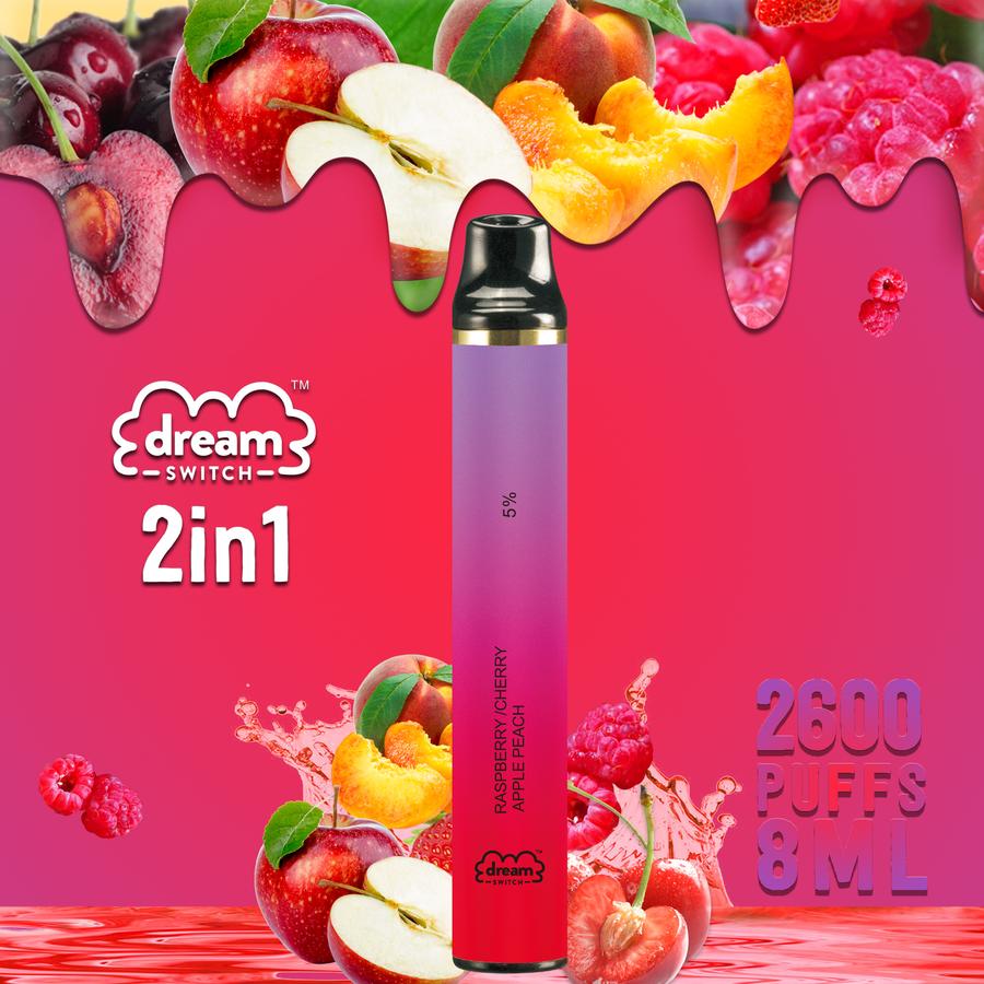 Dream Switch - 2600 Puffs Disposable - 8mL 50mg - Raspberry Apple