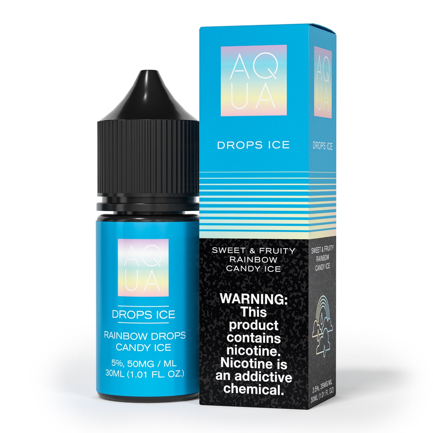 Aqua SALTS E-Liquid - Drops Menthol, 30mL | 50mg with packaging