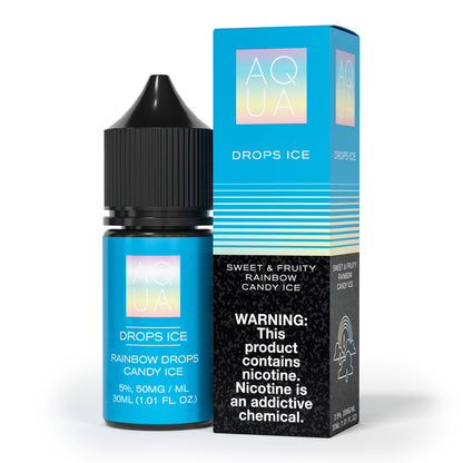 Aqua SALTS E-Liquid - Drops Menthol, 30mL | 50mg with packaging