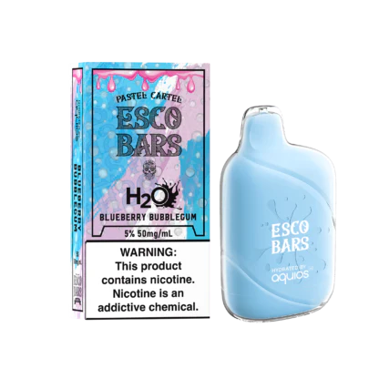Esco Bars Aquios Mesh Disposable | 6000 Puffs | 15mL | 50mg Blueberry Bubblegum with Packaging