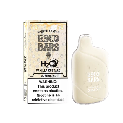 Esco Bars Aquios Mesh Disposable | 6000 Puffs | 15mL | 50mg Vanilla Custard with Packaging