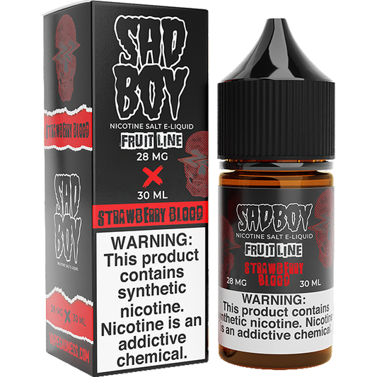 Strawberry Blood | Sadboy Salts | 30ml 28mg bottle with packaging