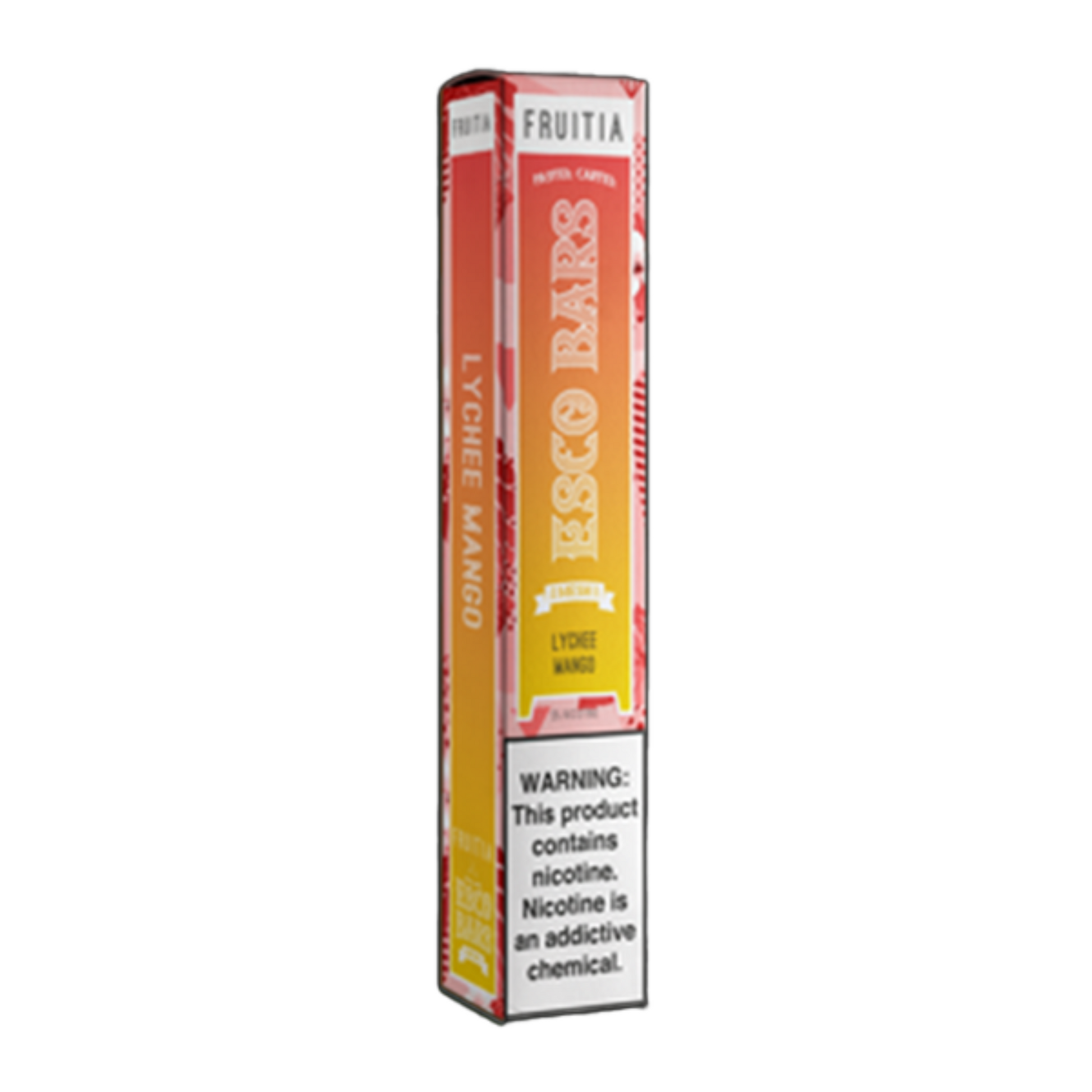 Fruitia Esco Bars Mesh Disposable | 2500 Puffs | 6mL Lychee Mango Packaging