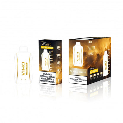 Viho Turbo 10000 Puffs (17mL) 50mg Disposable Glazed Donut with packaging