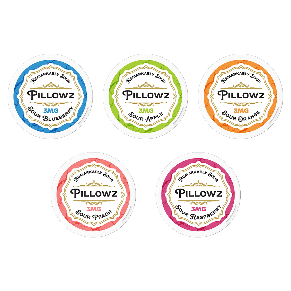 Pillowz - TFN Nicotine Pouches (20ct Can)(5-Can Pack) Group Photo