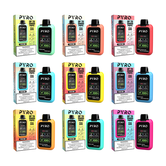 Pyro Duo | 30000Puff | 24mL - Group Image with packaging