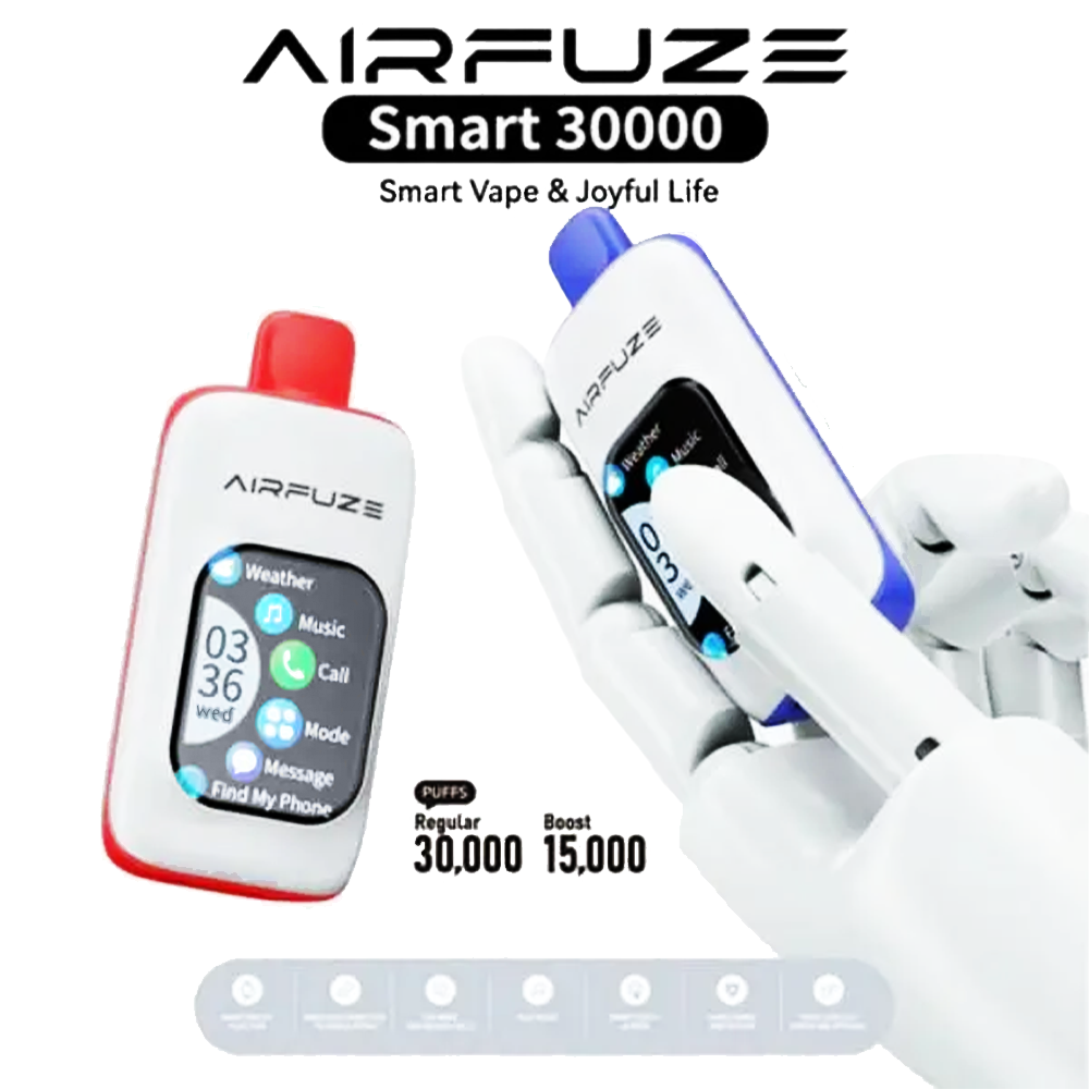 AIRFUZE Smart-Phone Disposable 30000 Puffs 20mL 50mg Group Photo