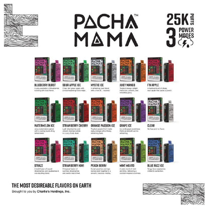 Pachamama 25k – 25K Puff Disposable - 20mL  - Group Image with packaging