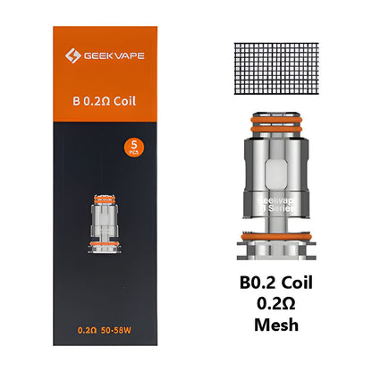 GeekVape Aegis Boost Coils (5-Pack) 0.2 ohm with packaging