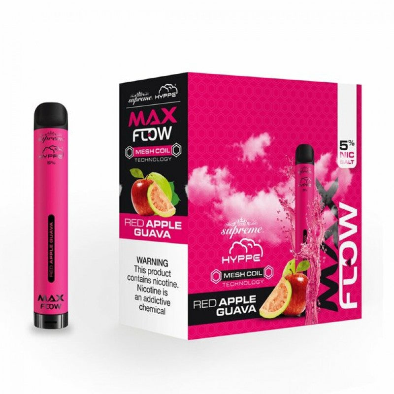 Hyppe Max Flow Mesh Disposable | 2000 Puffs | 6mL Red Apple Guava with Packaging