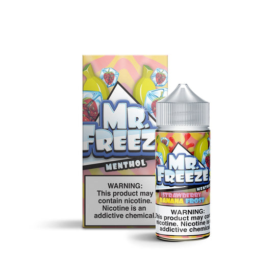 Mr. Freeze Tobacco-Free Nicotine Series | 100mL - Strawberry Banana Frost with Packaging