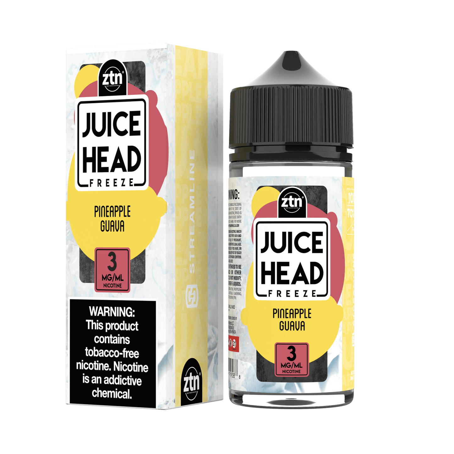 Juice Head - Pineapple Guava Freeze E-Juice - 100mL with packaging