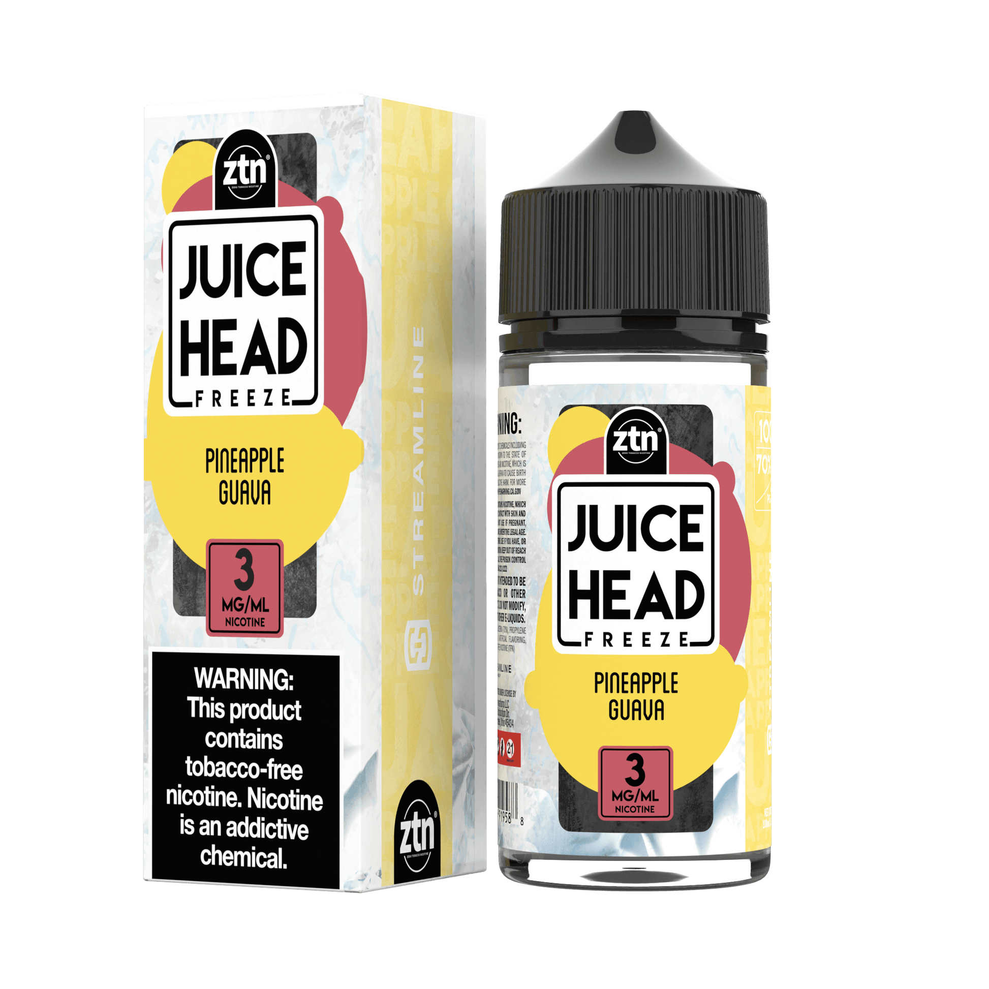 Juice Head - Pineapple Guava Freeze E-Juice - 100mL with packaging