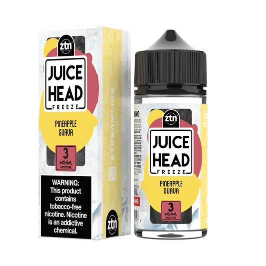 Juice Head - Pineapple Guava Freeze E-Juice - 100mL with packaging