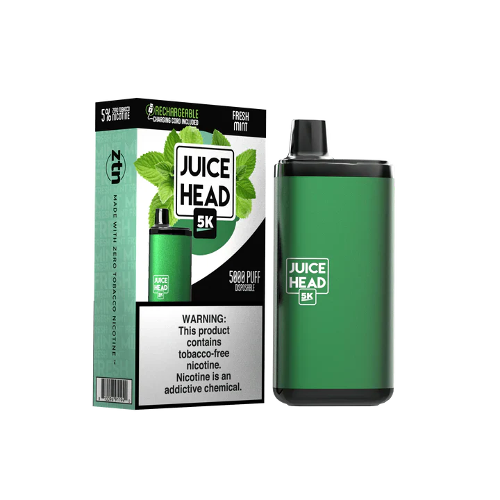 Juice Head 5K Disposable | 14mL | 50mg Fresh Mint with Packaging