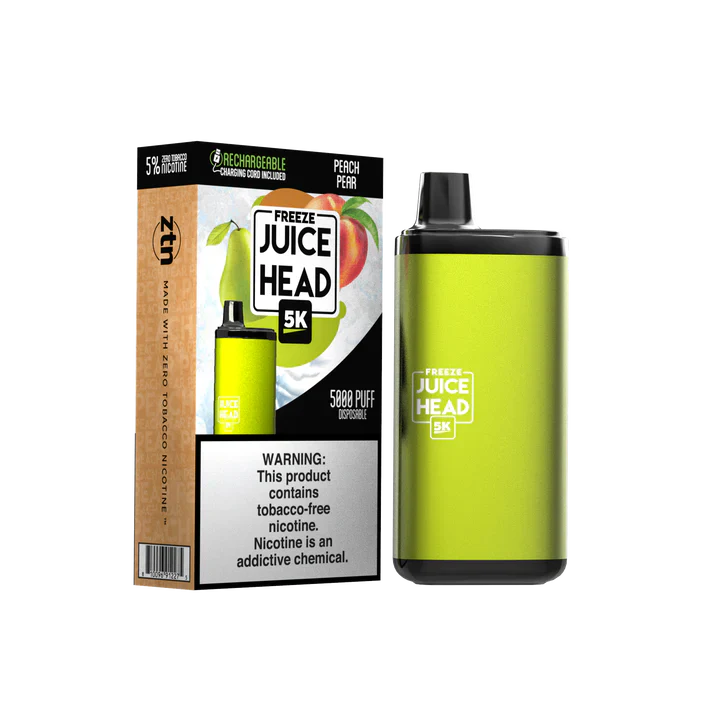 Juice Head 5K Disposable | 14mL | 50mg Peach Pear Freeze with Packaging