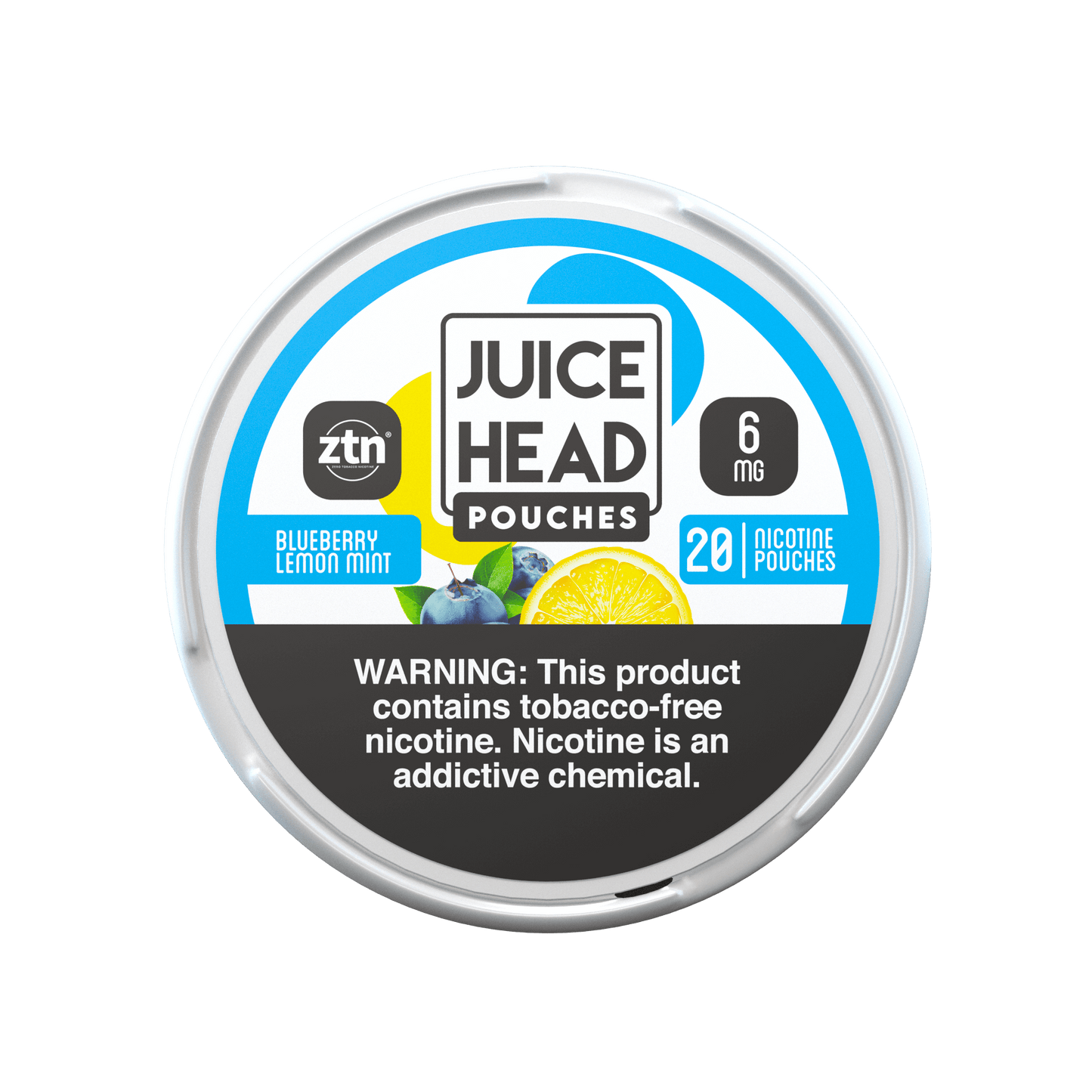 Juice Head ZTN Pouches | 5-Cans Blueberry Lemonade Mint 6mg