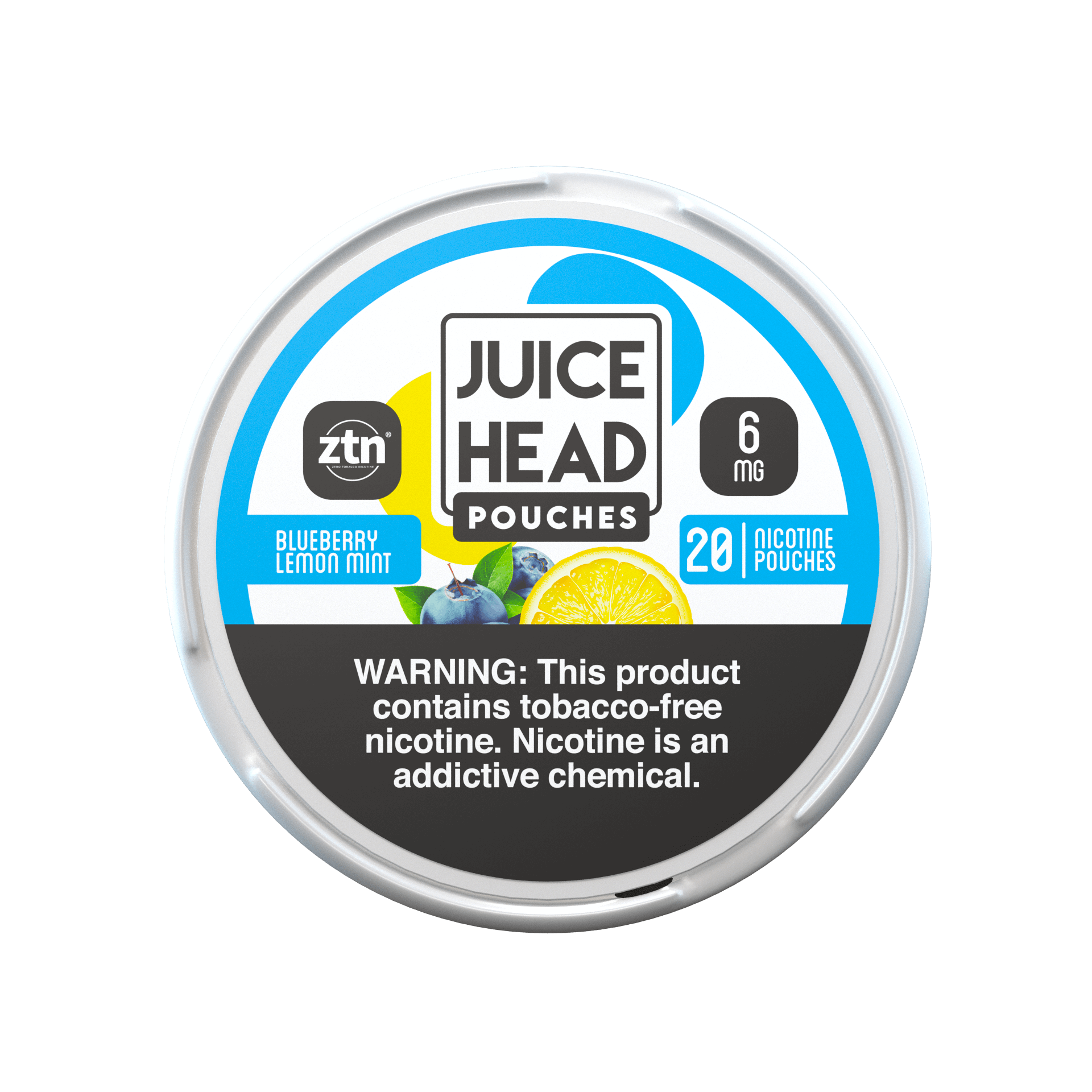 Juice Head ZTN Pouches | 5-Cans Blueberry Lemonade Mint 6mg