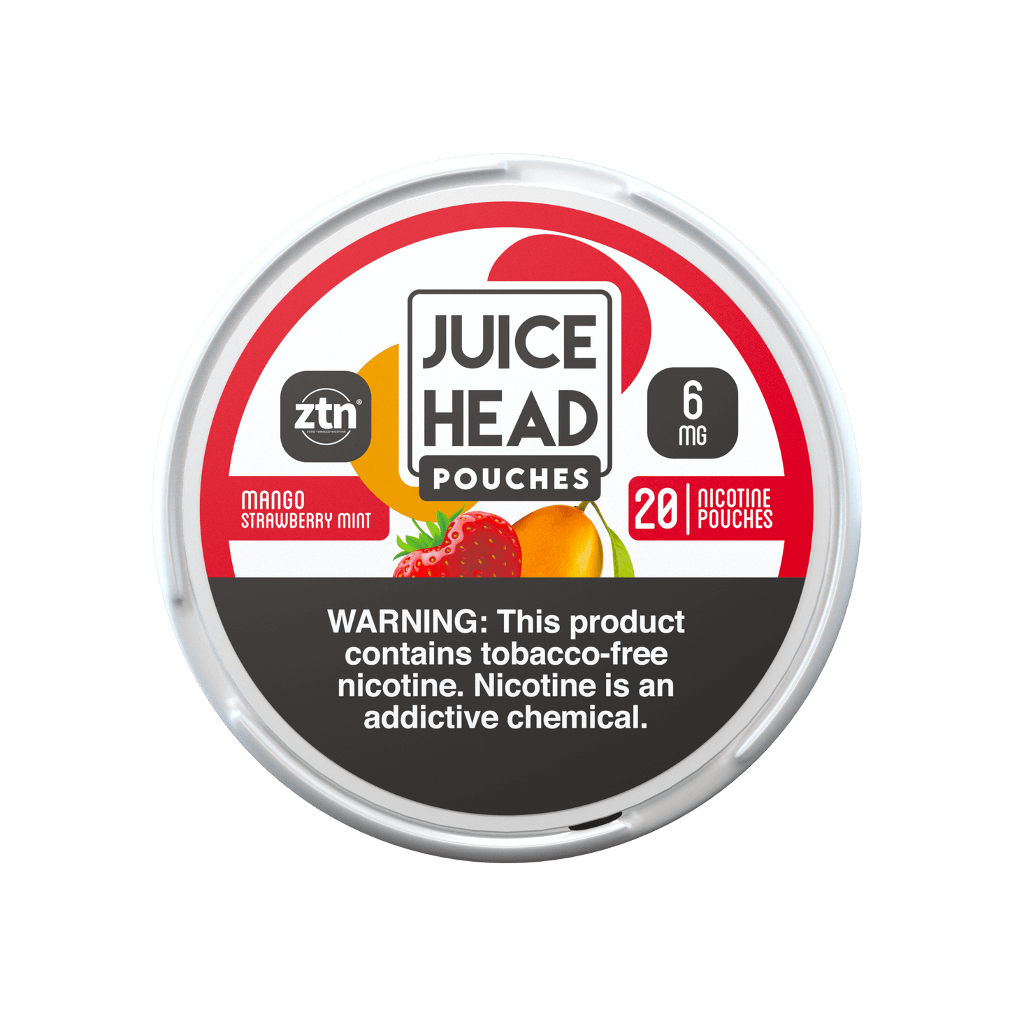 Juice Head ZTN Pouches | 5-Cans Mango Strawberry Mint 6mg