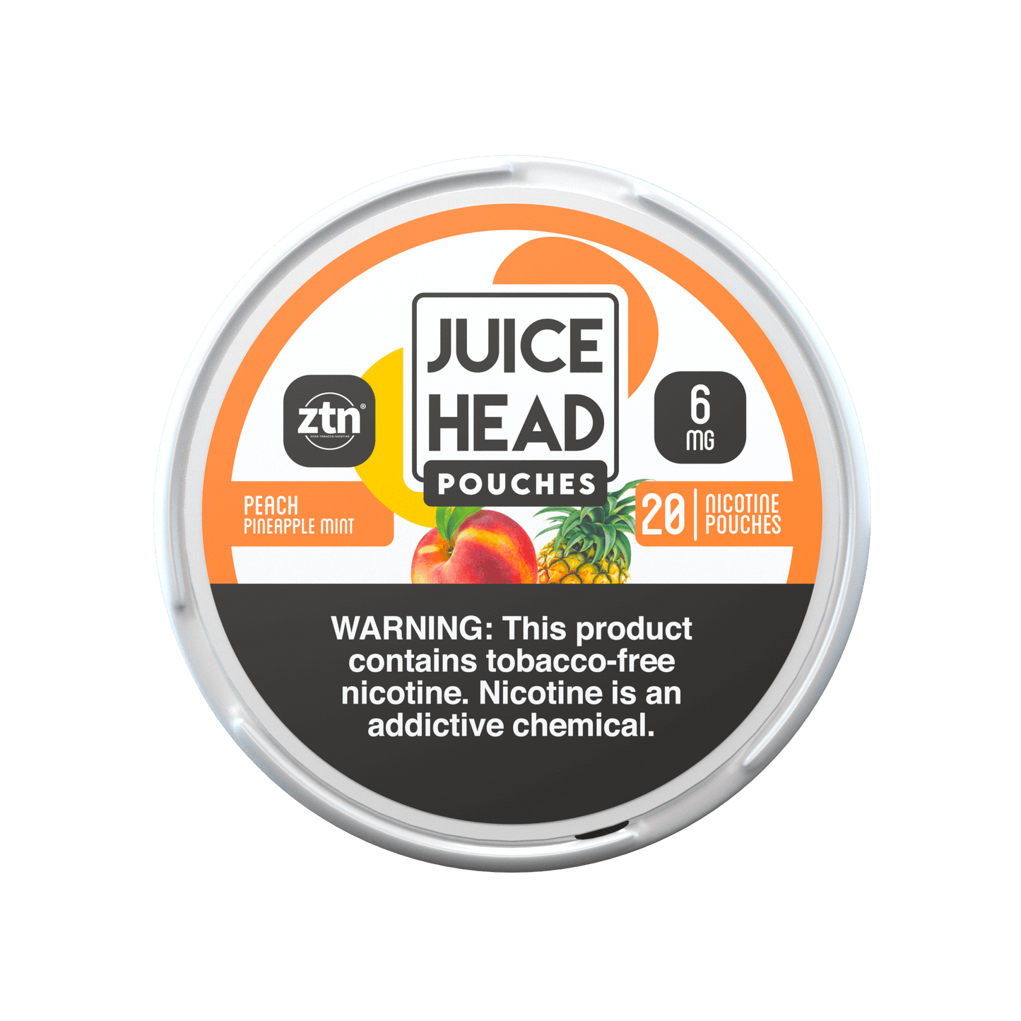 Juice Head ZTN Pouches | 5-Cans Peach Pineapple Mint 6mg