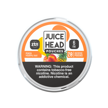 Juice Head ZTN Pouches | 5-Cans Peach Pineapple Mint 6mg