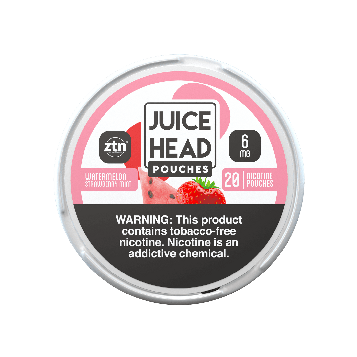 Juice Head ZTN Pouches | 5-Cans Watermelon Strawberry Mint 6mg