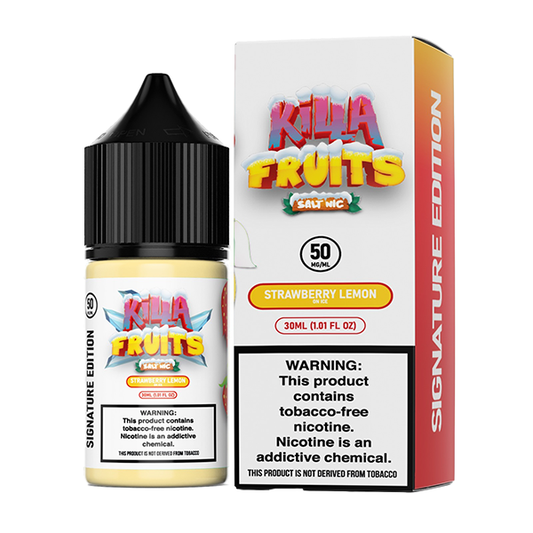 Strawberry Lemon on Ice by Killa Fruits Signature TFN Salts Series 30mL With Packaging