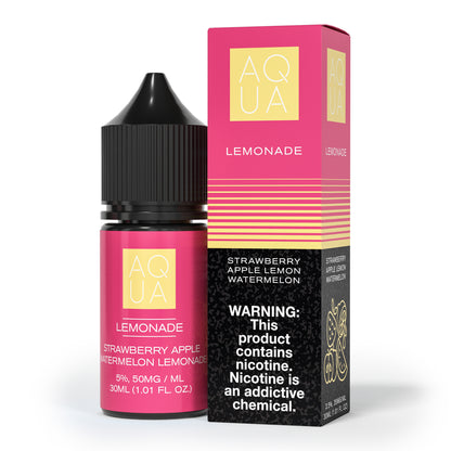 Aqua SALTS E-Liquid - Pure Lemonade, 30mL | 50 mg with packaging