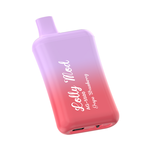 Lolly Mod Disposable | 5500 Puffs | 14mL | 50mg Grape Strawberry	