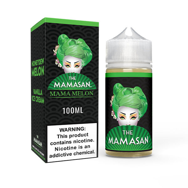 The Mamasan - Mama Melon (Honeydew Melon) E-Juice, 100mL with Packaging