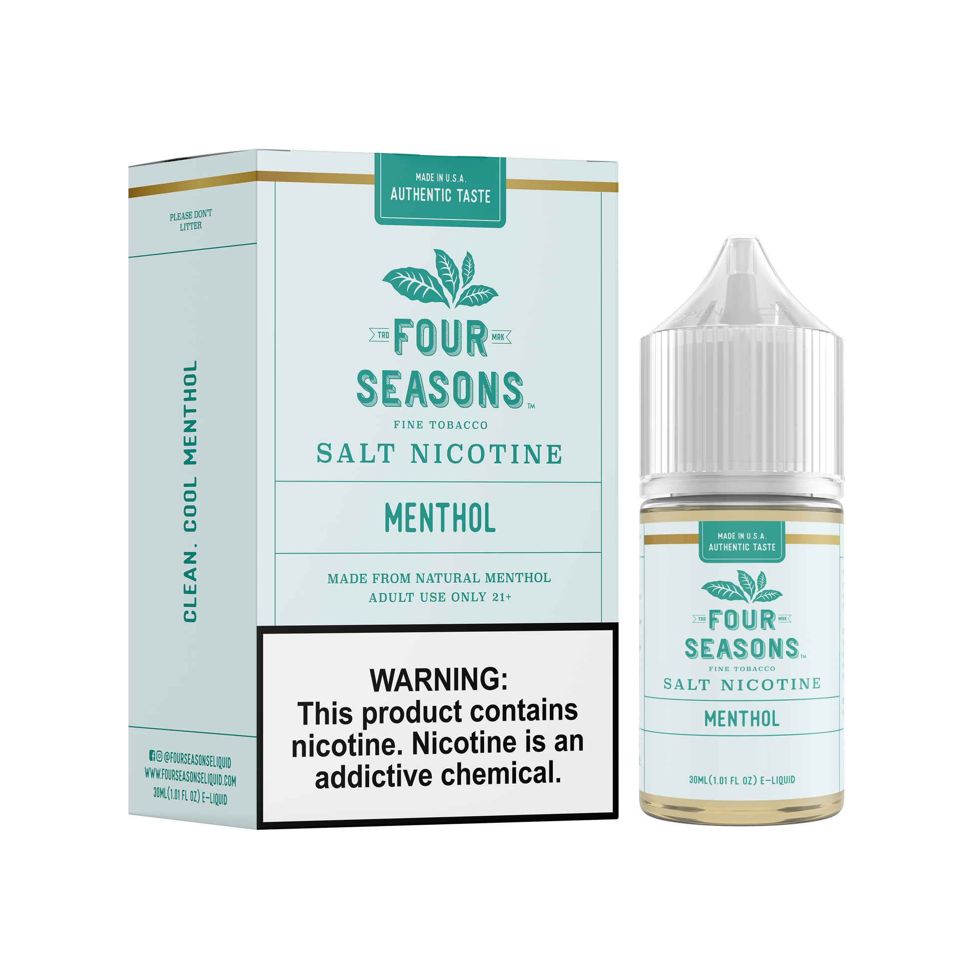 Menthol by Four Seasons Salt Series 30ML with Packaging