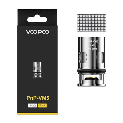 VooPoo PnP Replacement Coils (Pack of 5) PnP VM5 0.2ohm with Packaging