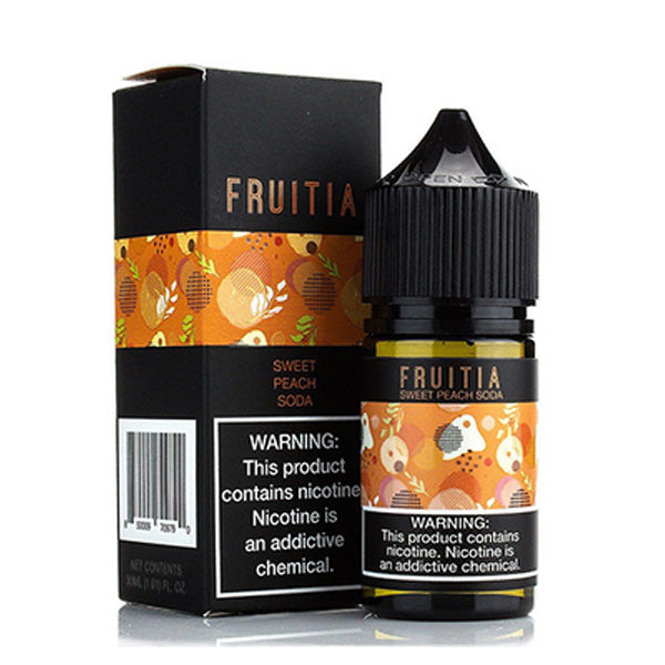 Sweet Peach Soda Fruitia by Fresh Farms Salt 30mL with Packaging