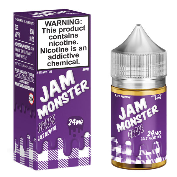 Grape By Jam Monster Salts Series 30mL with Packaging