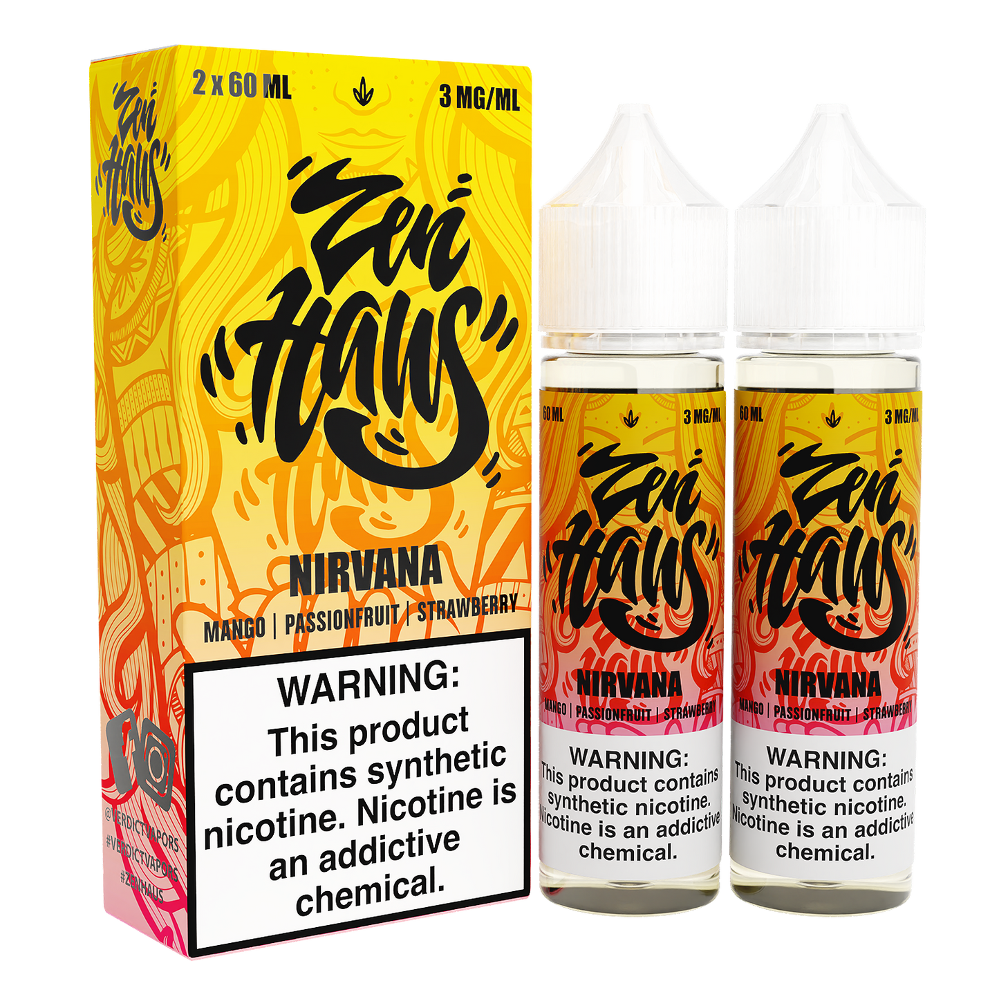 Nirvana by ZEN HAUS E-Liquid 2X 60ml With Packaging